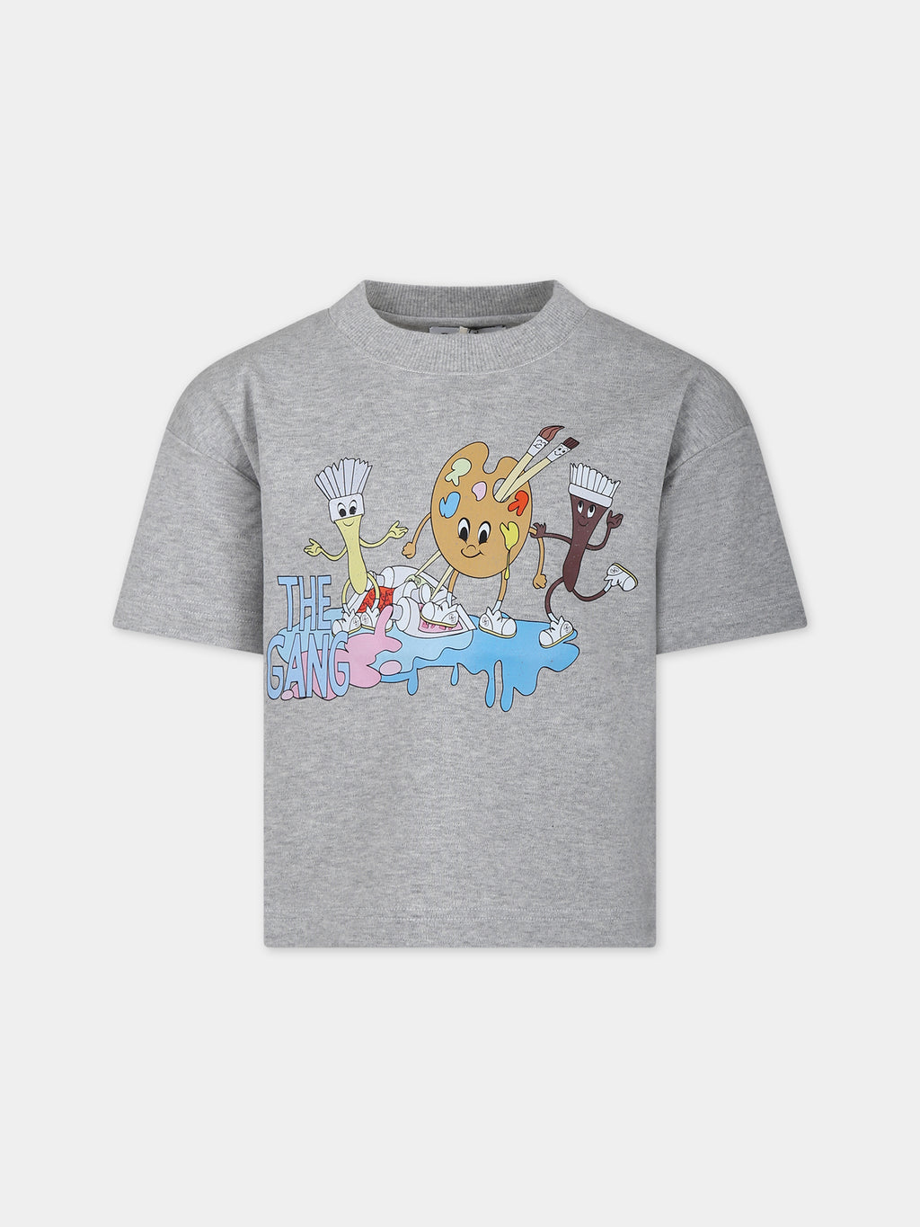Gray t-shirt for kids with print